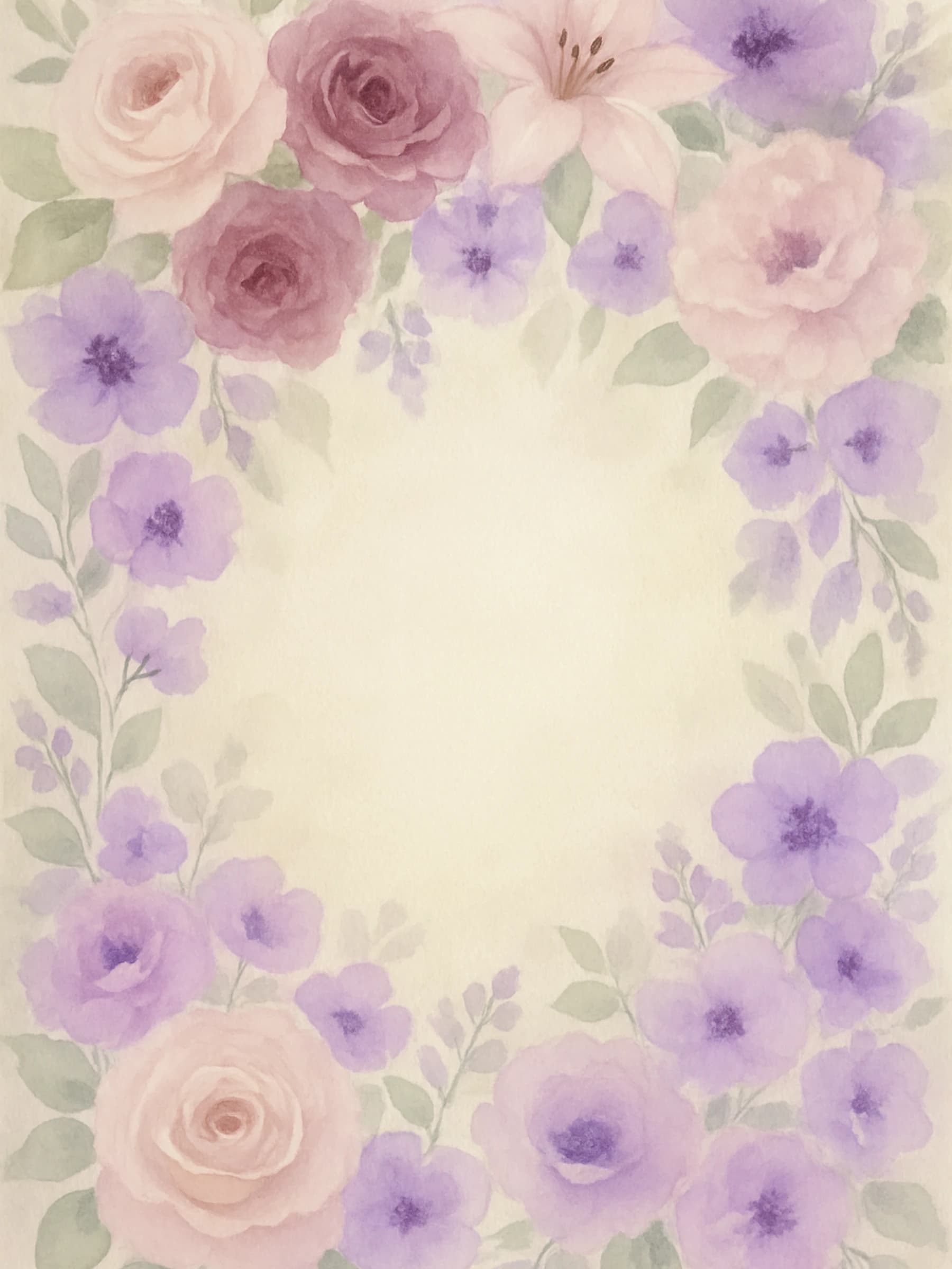 Lavender Fields memorial template preview