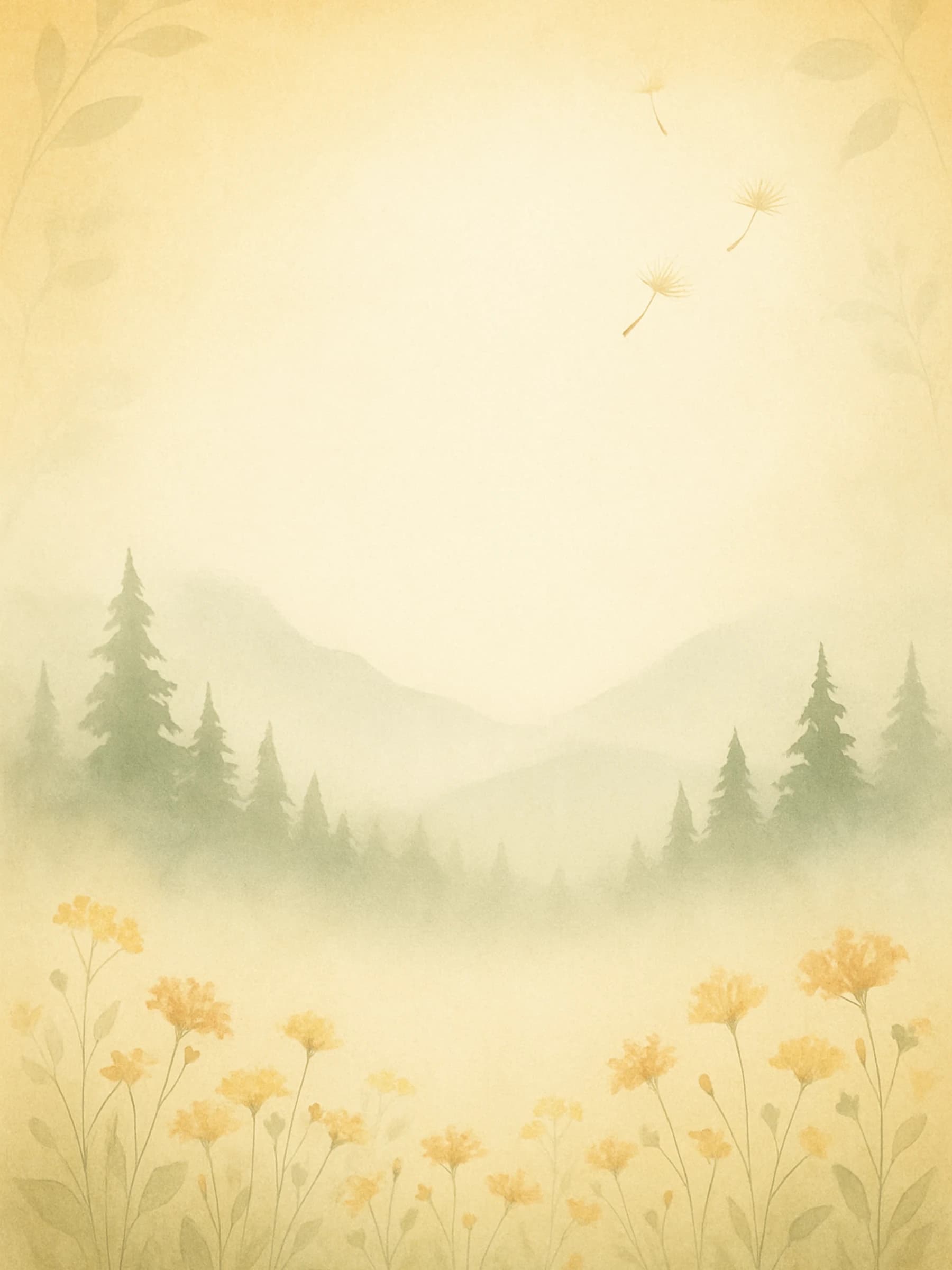 Mountain Serenity memorial template preview