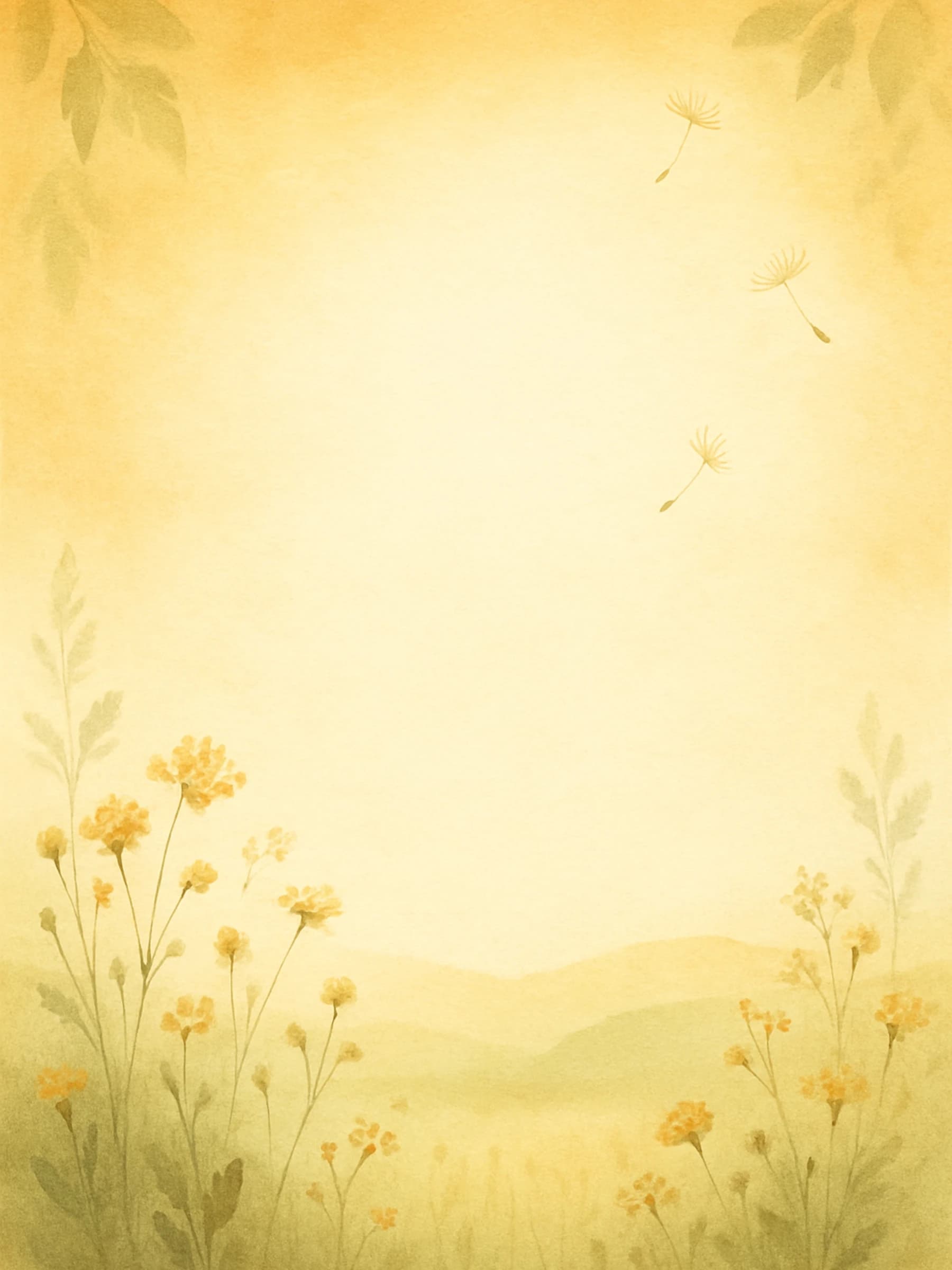 Peaceful Meadow memorial template preview