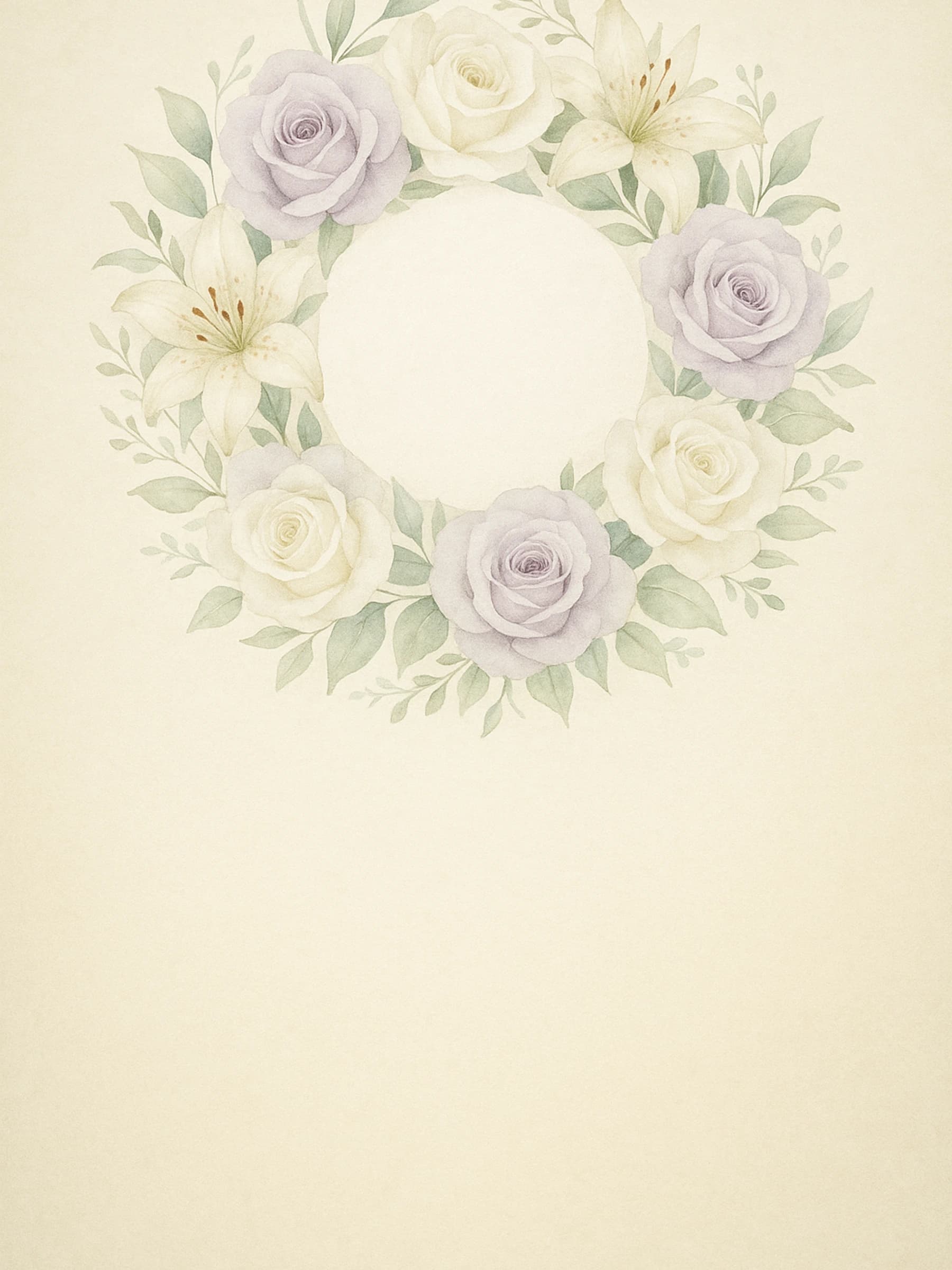 Whispers of Lavender memorial template preview