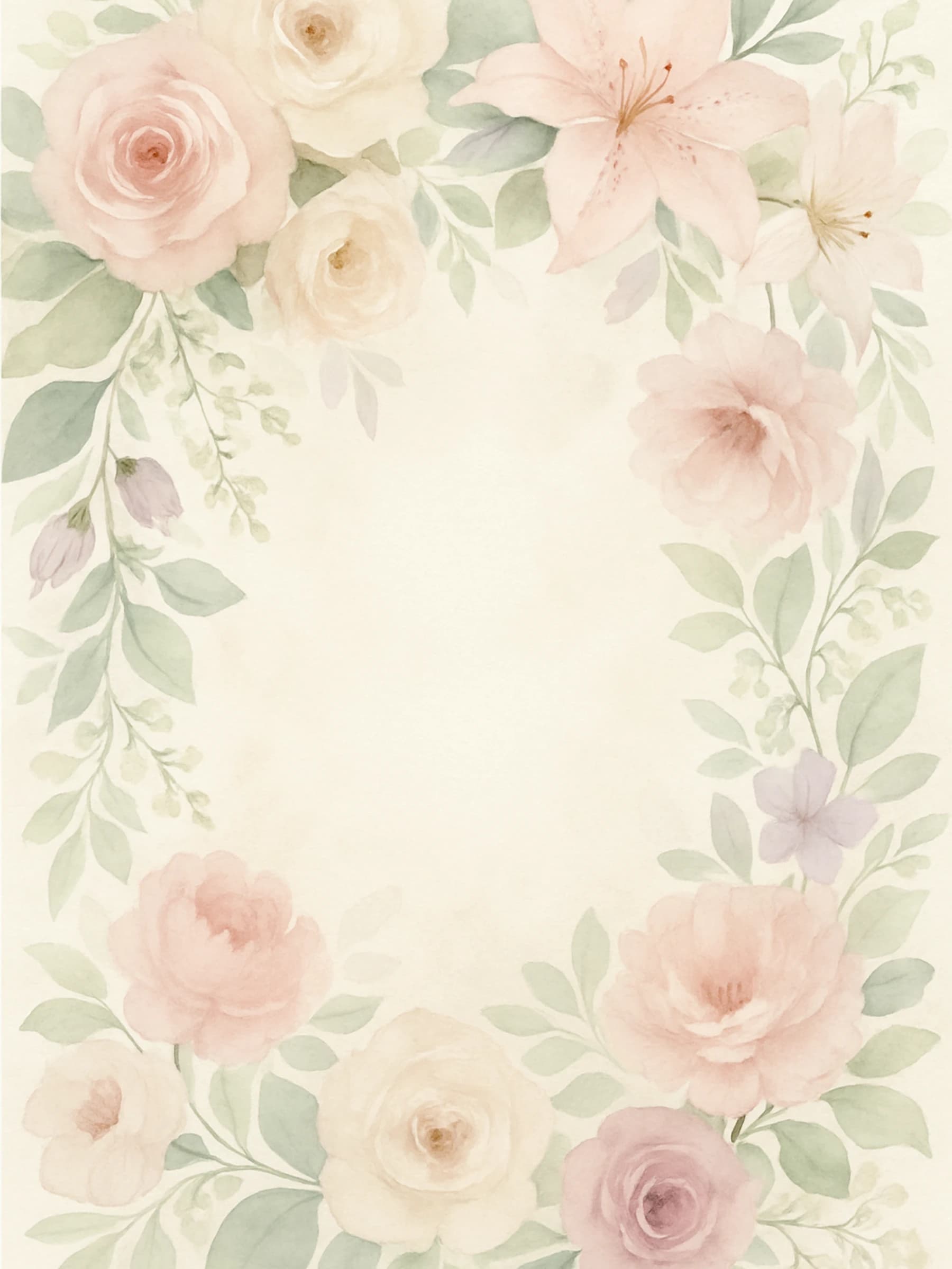 Lily of the Valley memorial template preview